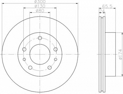 HELLA PAGID 8dd355104431 -  Тормозной диск
